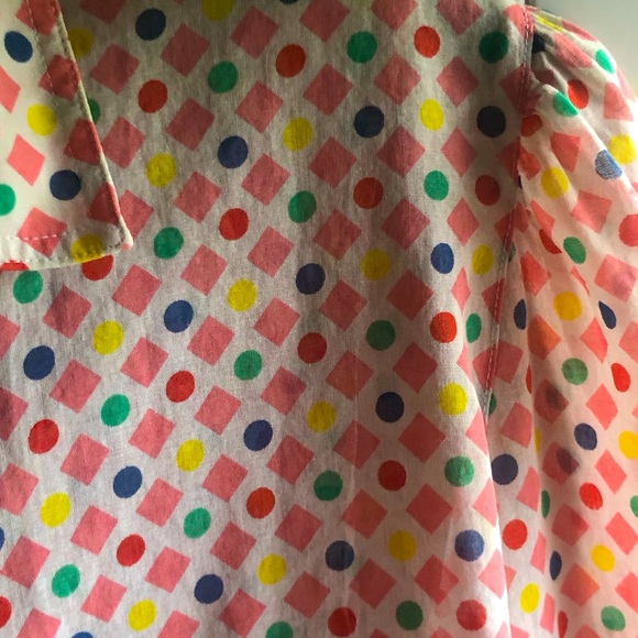 Vintage Guy Laroche 2 piece blouse. Delightful, playful pattern, 100% Cotton. - Picture 12 of 15